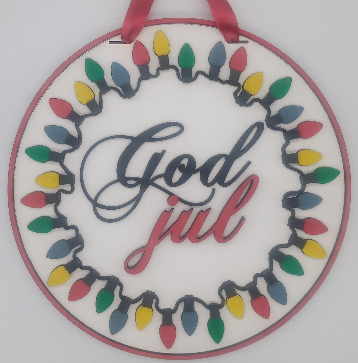 Skilte til hjemmet - God jul lyskæde