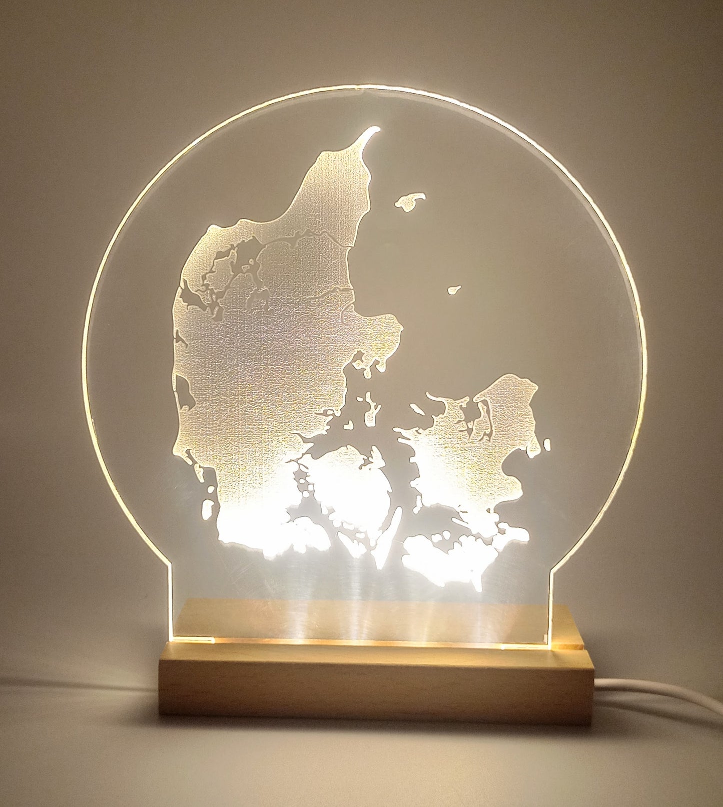 Danmark på LED lys fod - Dansk produceret