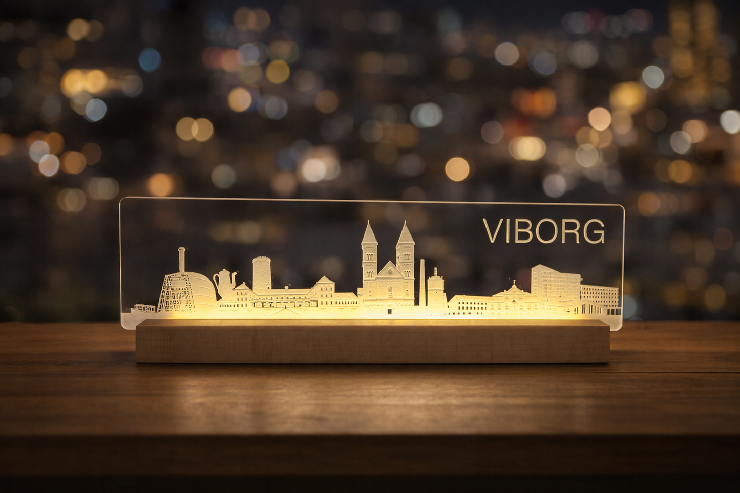 Viborg Skyline - I serien Danske byer i lys DK produceret - bykrums.dk