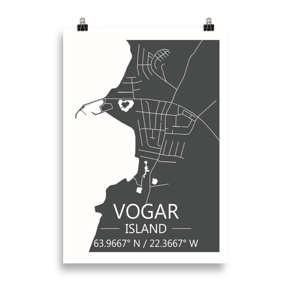 Bæjarkort - Vogar Grátt