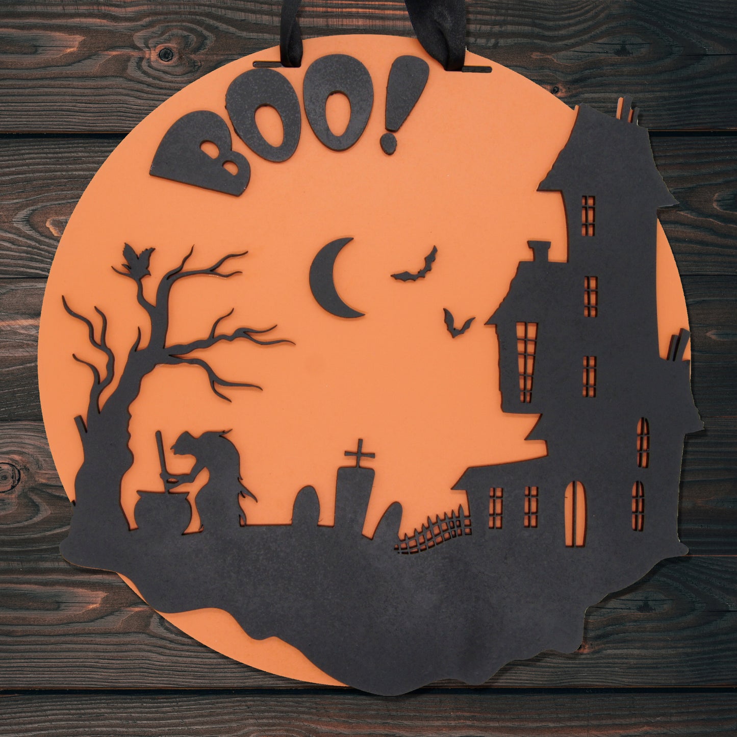 Skilte til hjemmet - Halloween BOO! Heksen