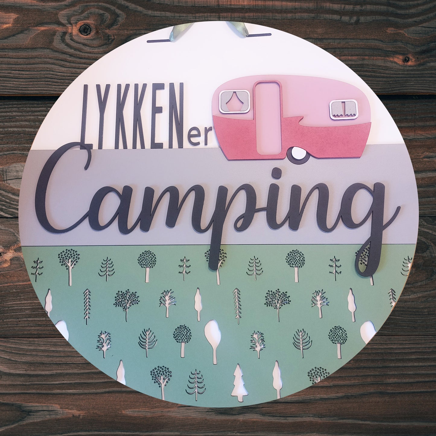 Skilte til hjemmet - Lykken er Camping!