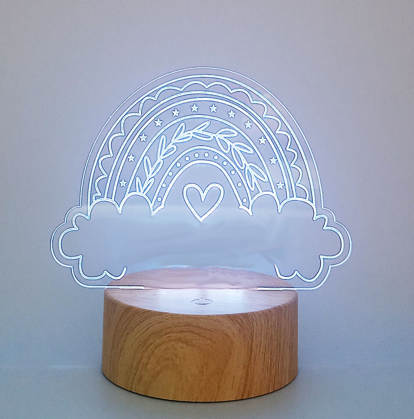 Personlig LED lampe Regnbue 2 - Dansk produceret