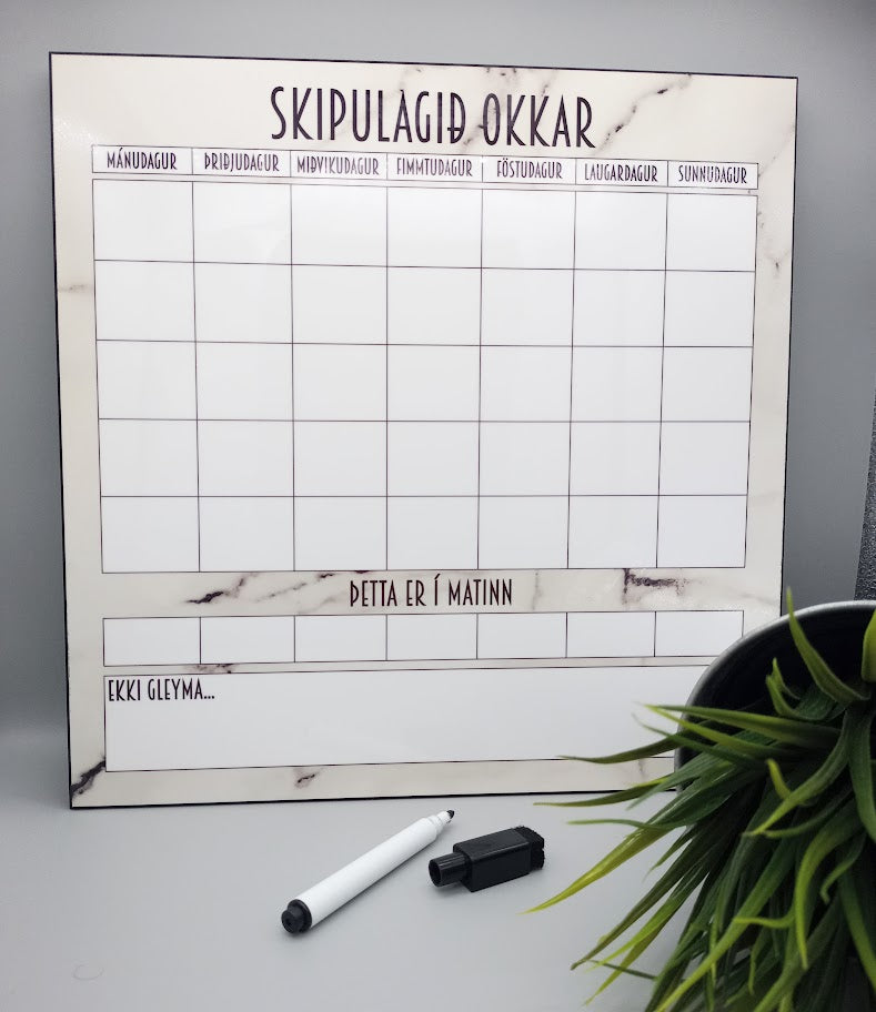 Skipulag á vegginn - bykrums.dk -