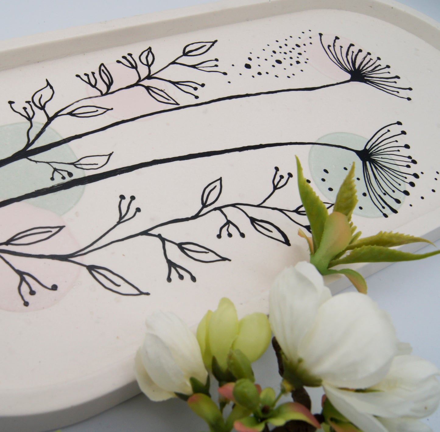 Oval dekorationsbakke - Oval stor 34 cm - bykrums.dk