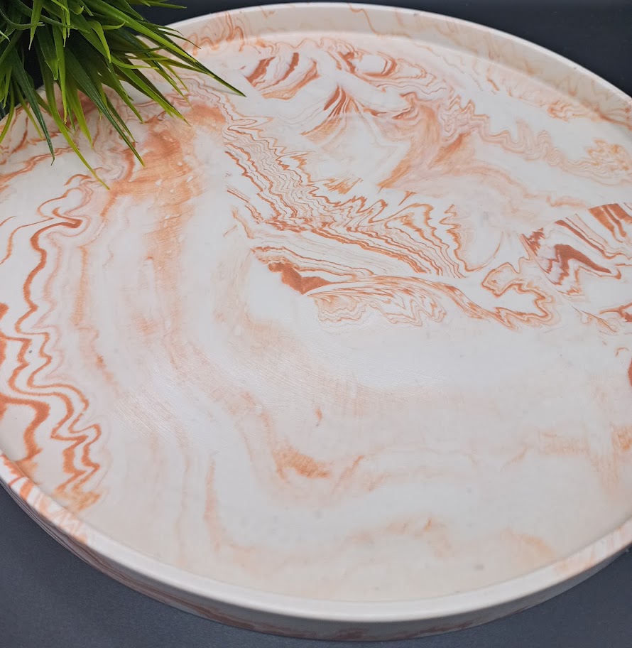 Silly - dekorationsbakke marmor mønster - bykrums.dk - steypt