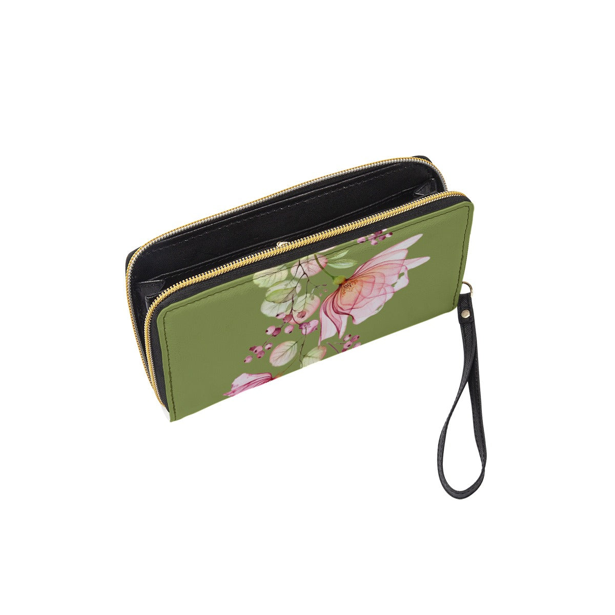 Betty Bright Collection - Long Wallet With Black Hand Strap