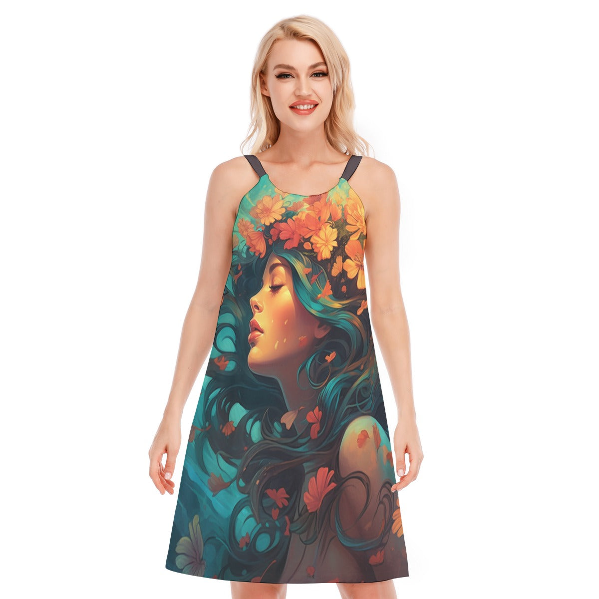 Women's O-neck Cami Dress | 190GSM Cotton