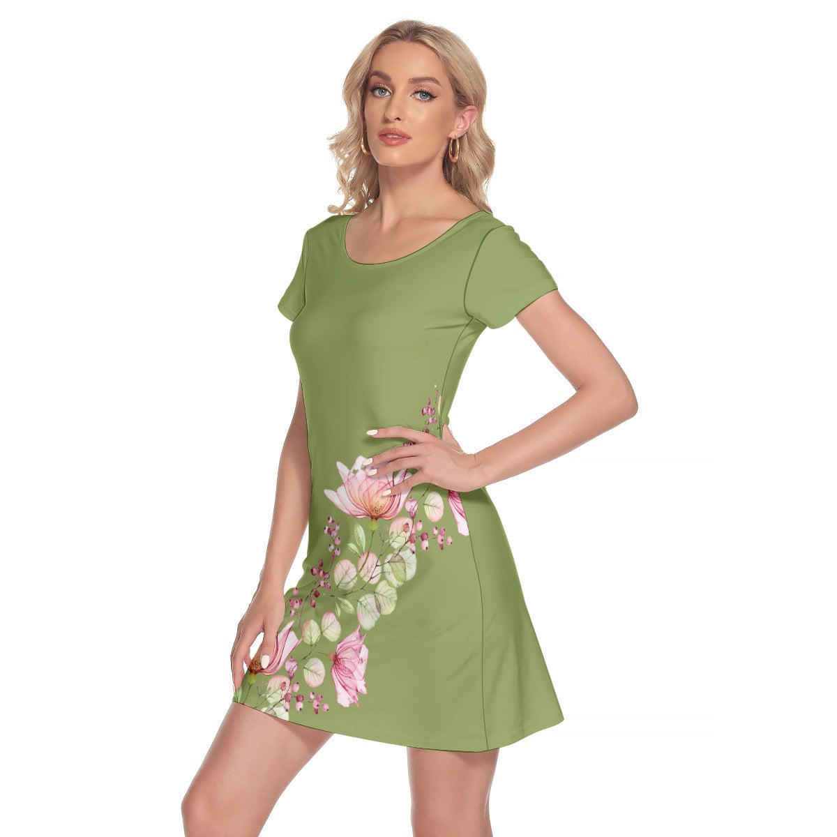 Betty Bright Collection -  Short Sleeve O-neck Dress