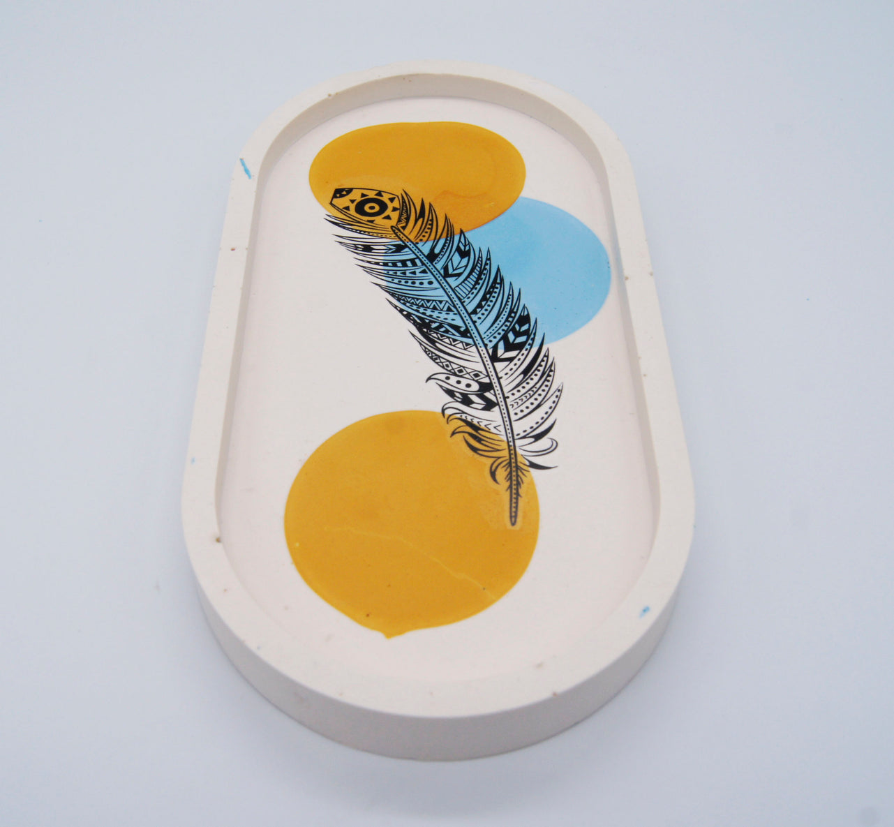 The feather dekorationsbakke -  Oval 18 cm