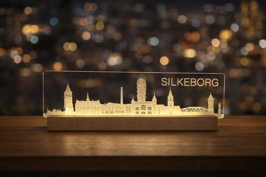 Silkeborg Skyline - I serien Danske byer i lys DK produceret - bykrums.dk