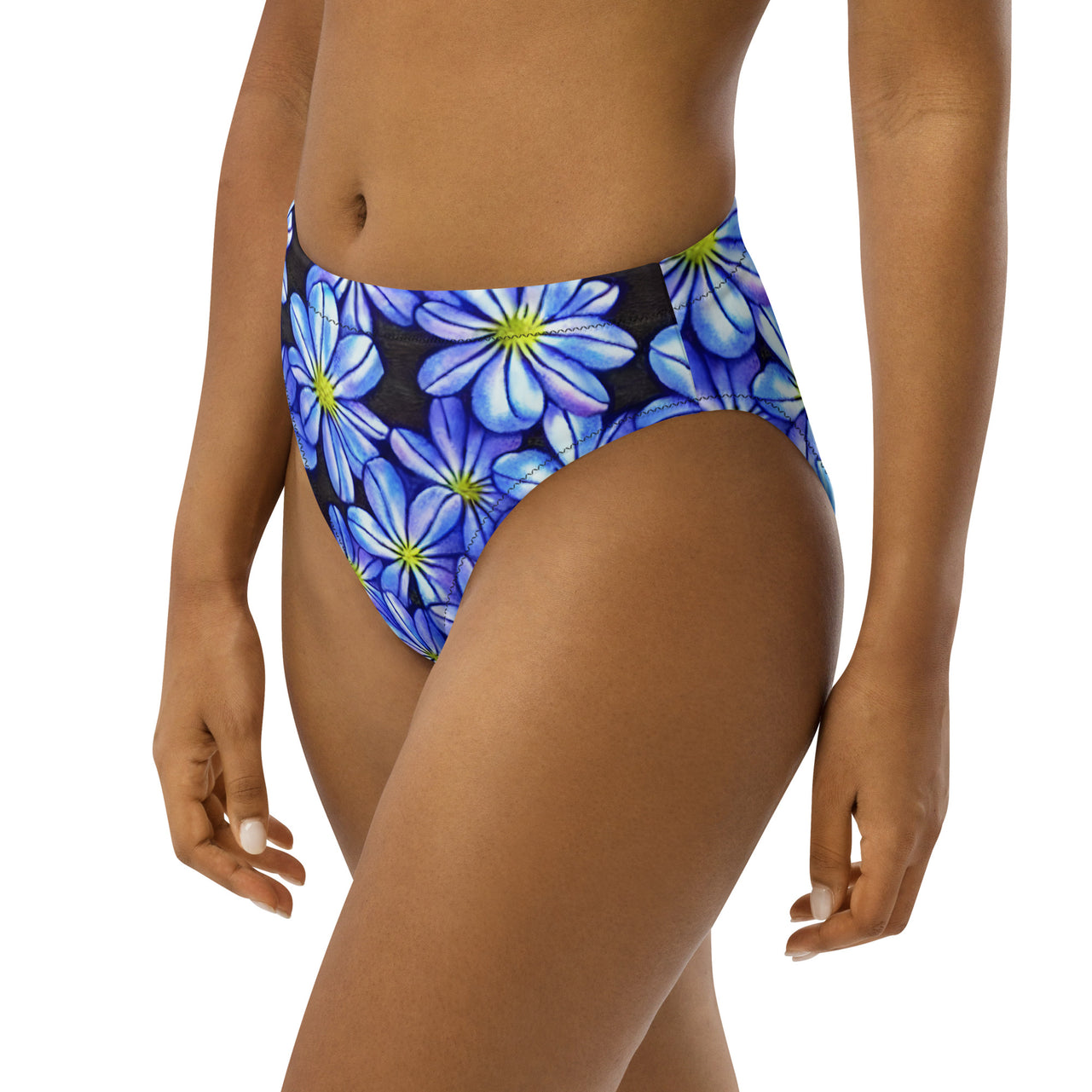 Recycled high-waisted bikini bottom