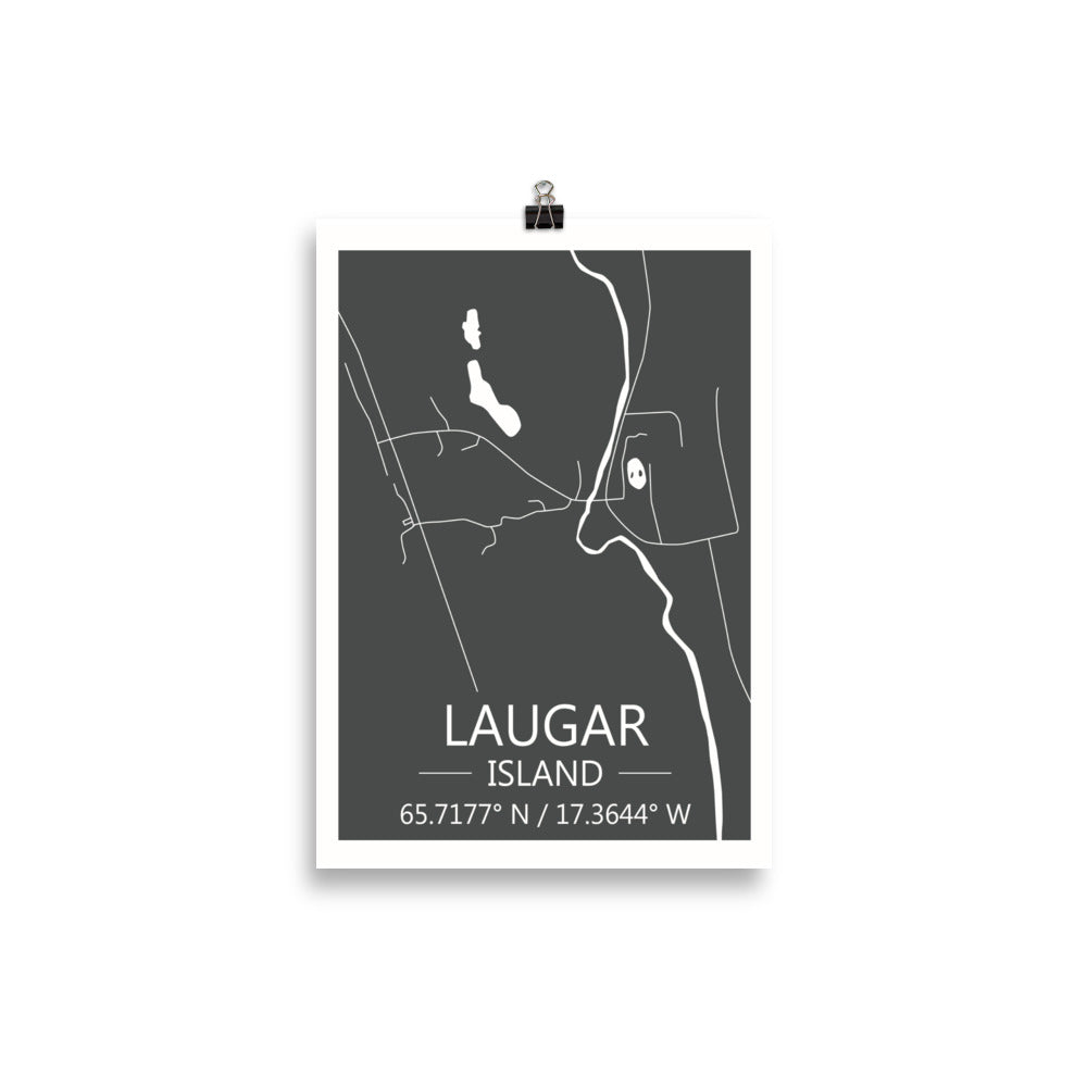 Bæjarkort - Laugar Grátt