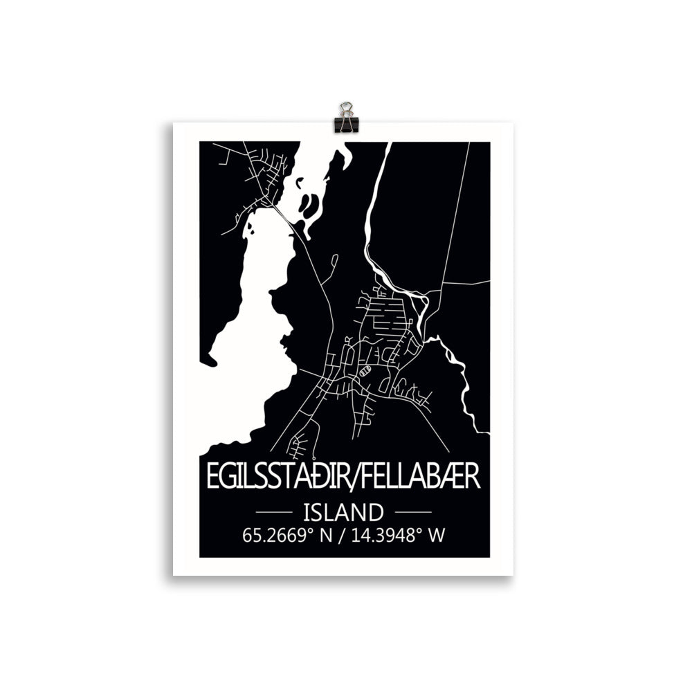 Bæjarkort - Egilsstaðir/Fellabær