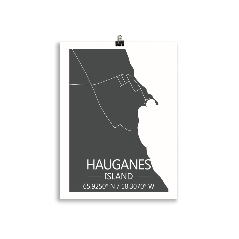Bæjarkort - Hauganes Grátt