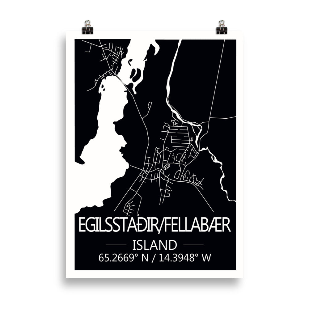 Bæjarkort - Egilsstaðir/Fellabær
