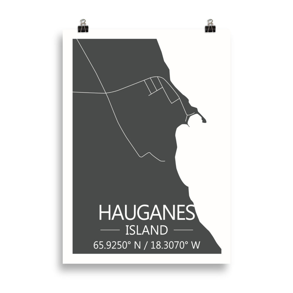 Bæjarkort - Hauganes Grátt
