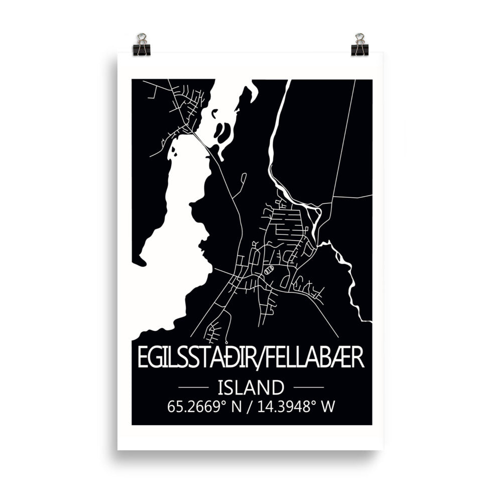 Bæjarkort - Egilsstaðir/Fellabær