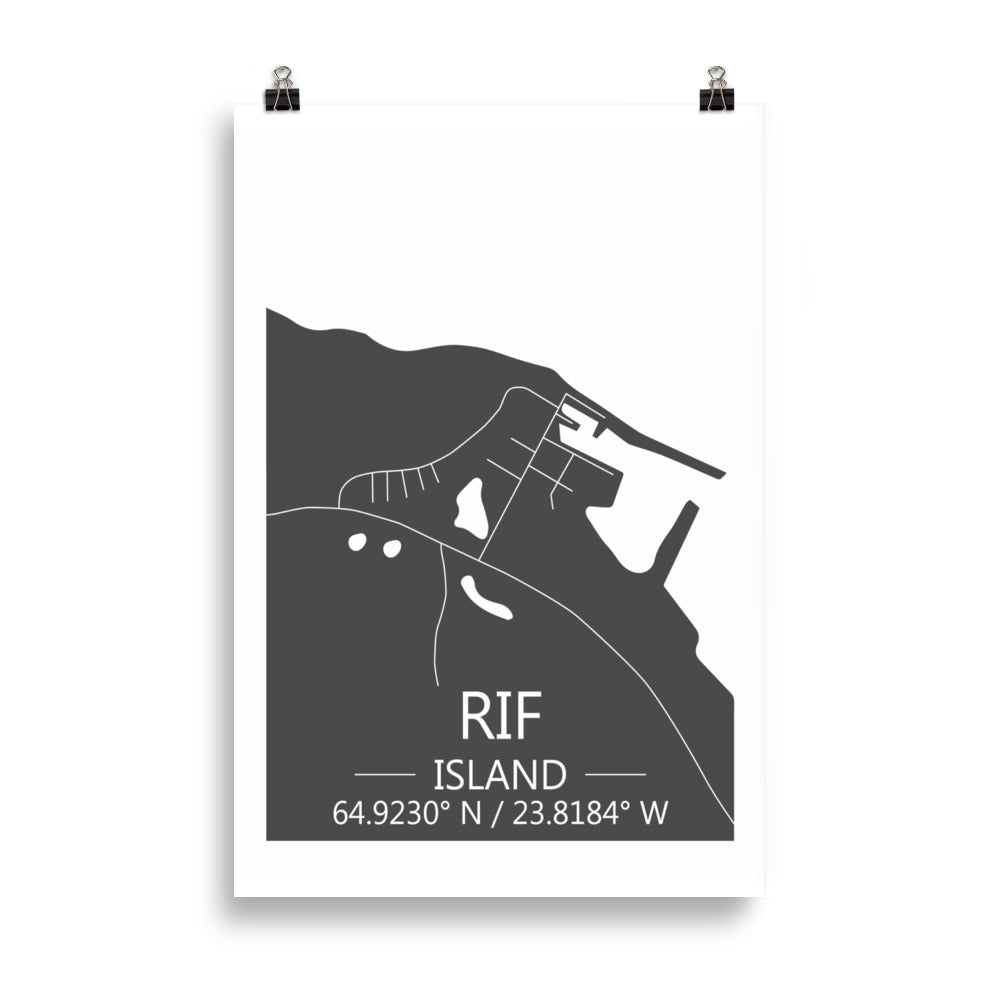 Bæjarkort - Rif Grátt