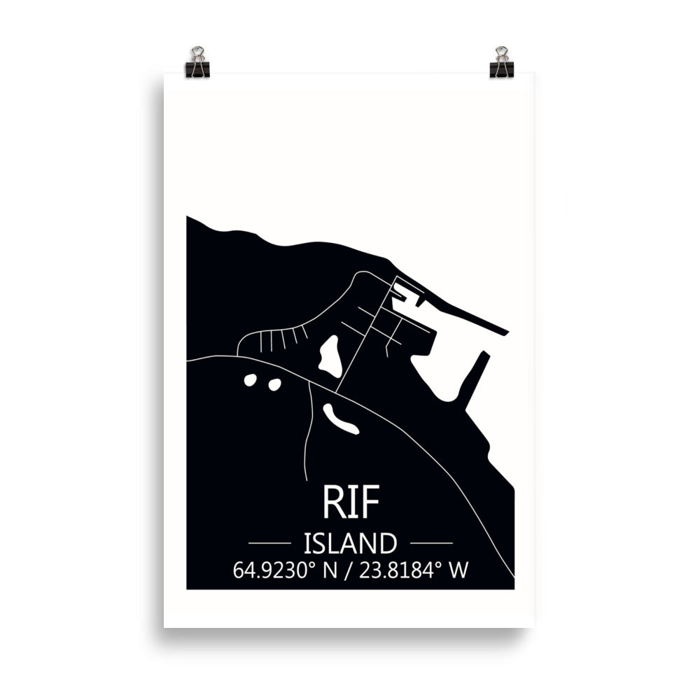 Bæjarkort - Rif Svart