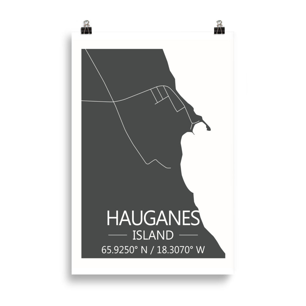 Bæjarkort - Hauganes Grátt