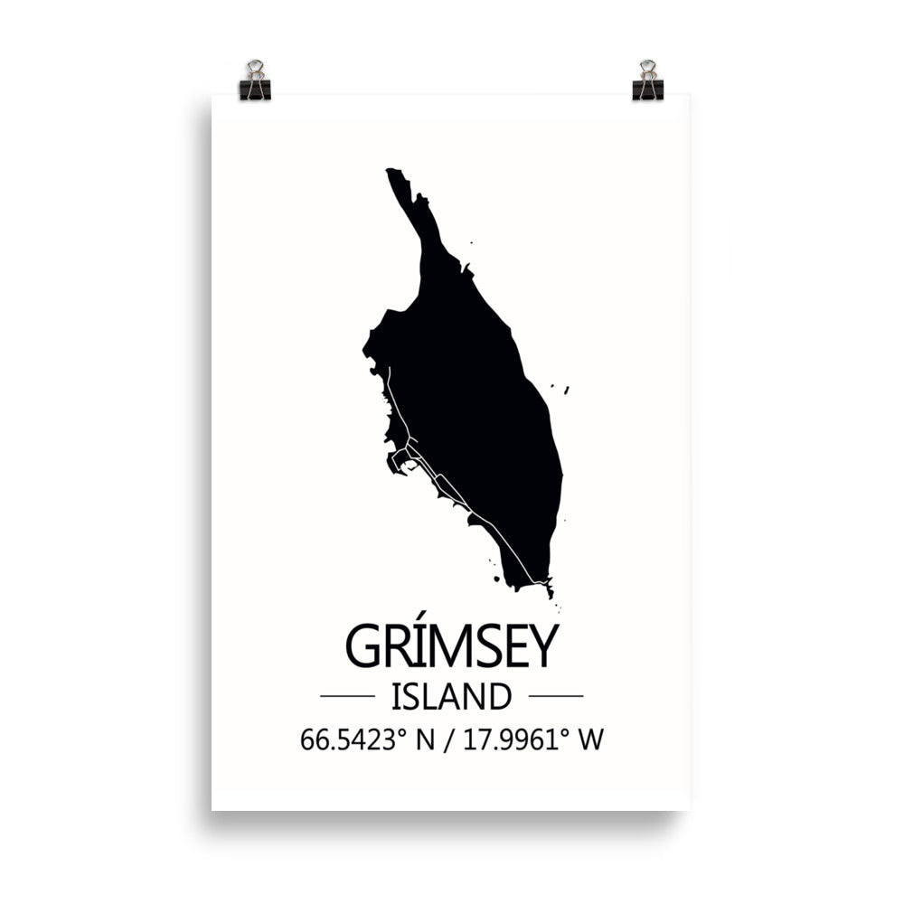 Bæjarkort - Grímsey Svart