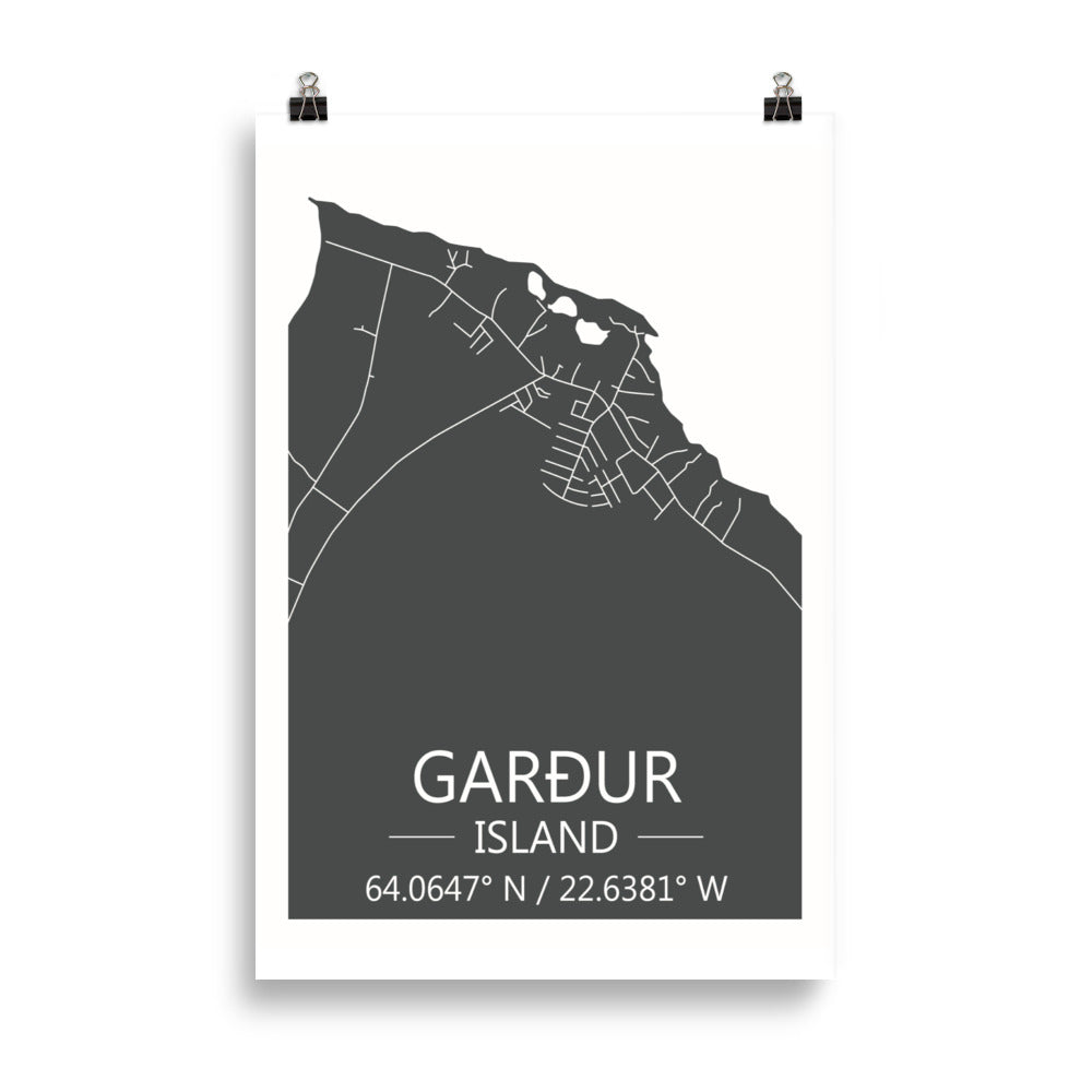 Bæjarkort - Garður Grátt