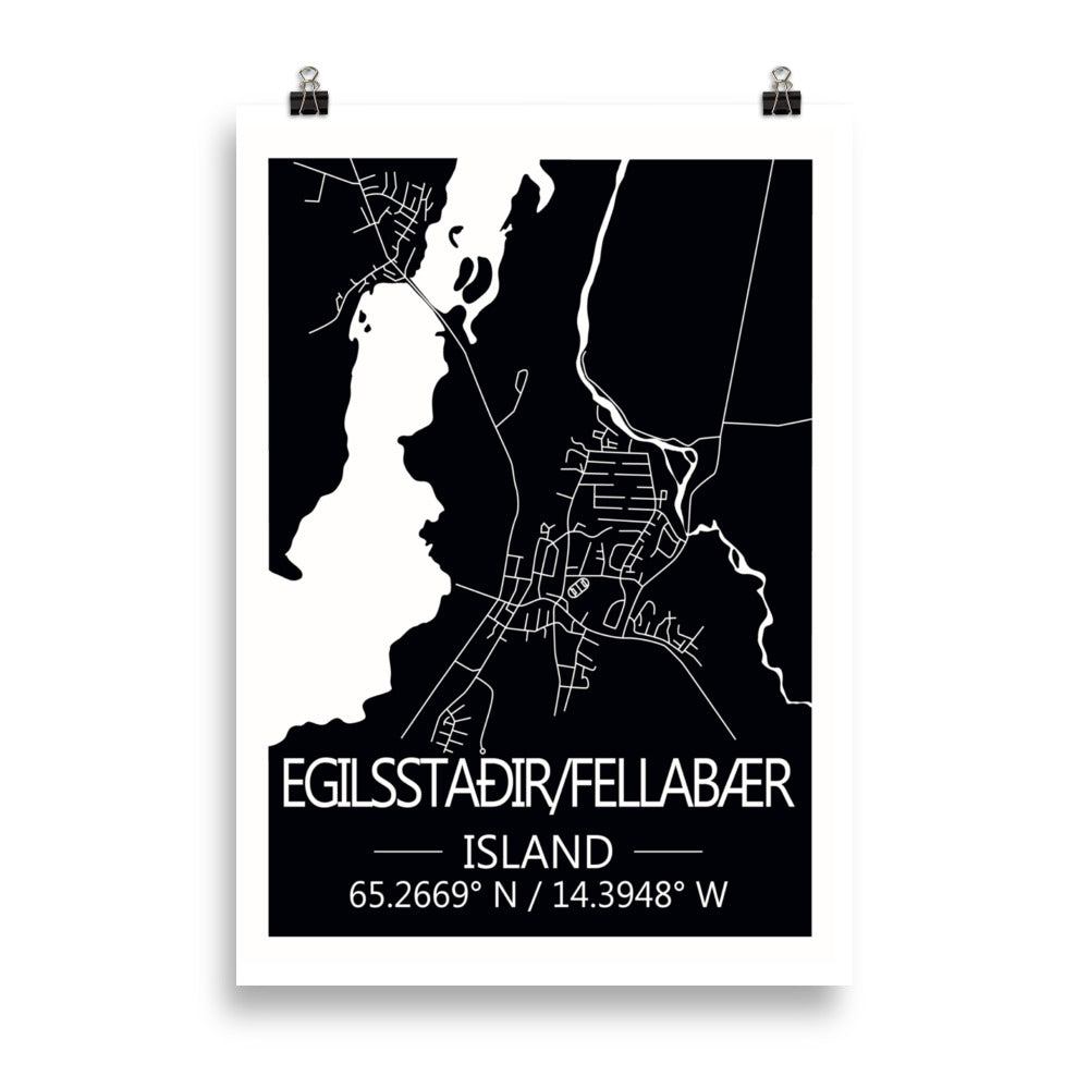Bæjarkort - Egilsstaðir/Fellabær