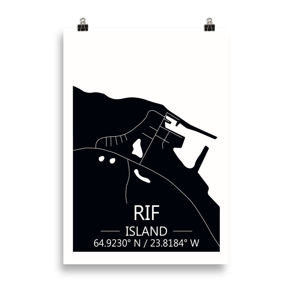 Bæjarkort - Rif Svart