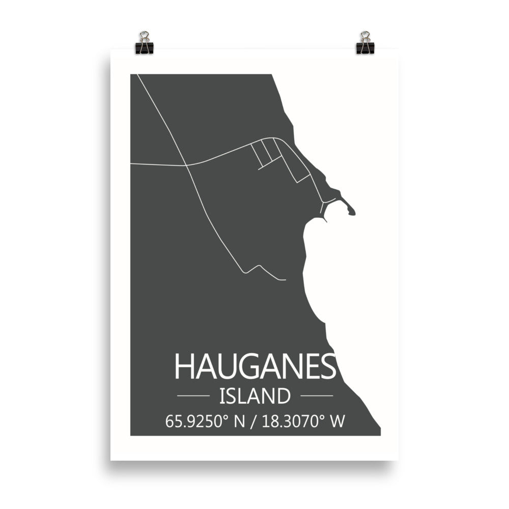 Bæjarkort - Hauganes Grátt