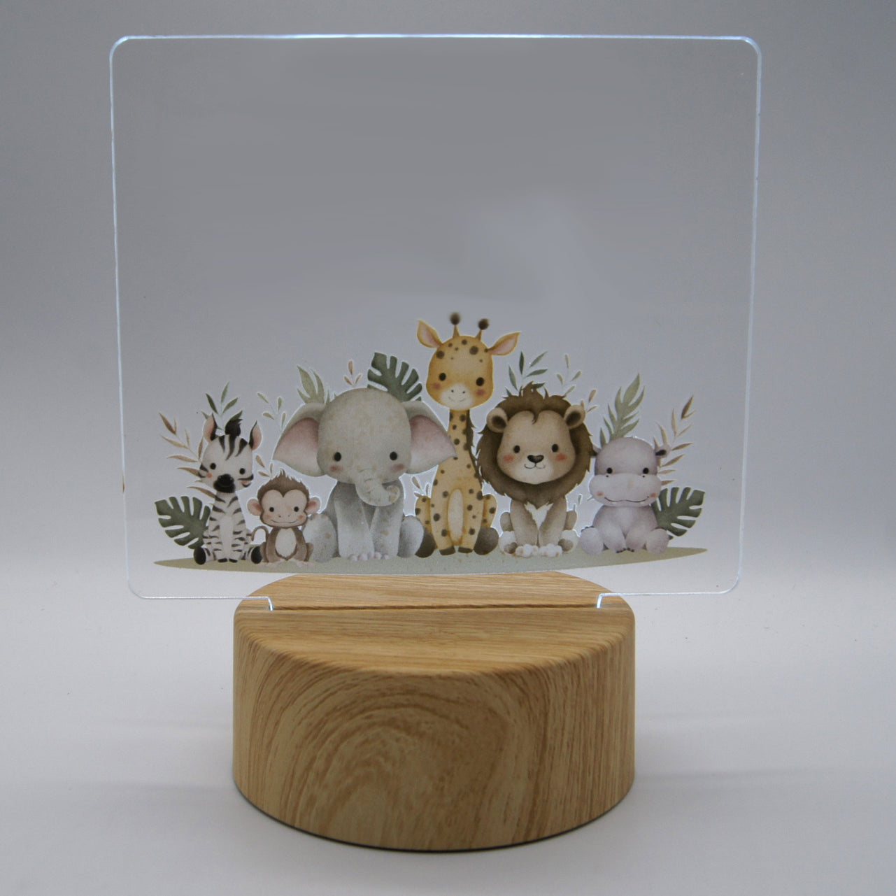 Personlig LED lampe med Zoo 1 - Dansk produceret