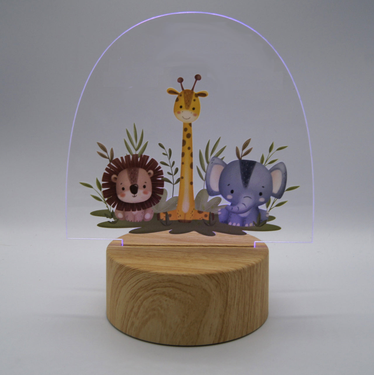 Personlig LED lampe med Zoo 2 - Dansk produceret