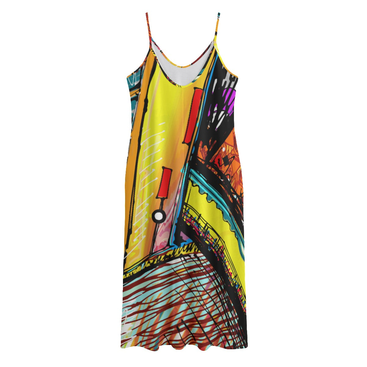 Women‘s Maxi Dress with straps and pockets