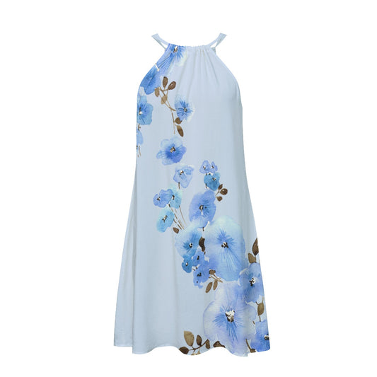 Women's Halter Dress | Rayon in blue