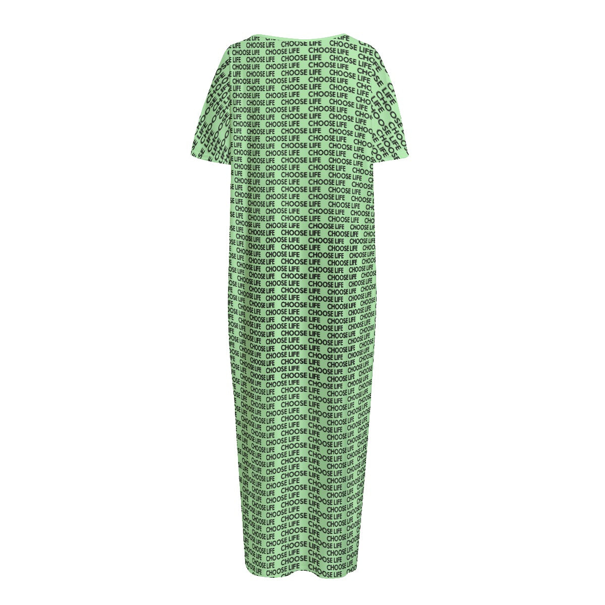 Women's Night Long Dress With Pocket - Choose Life print