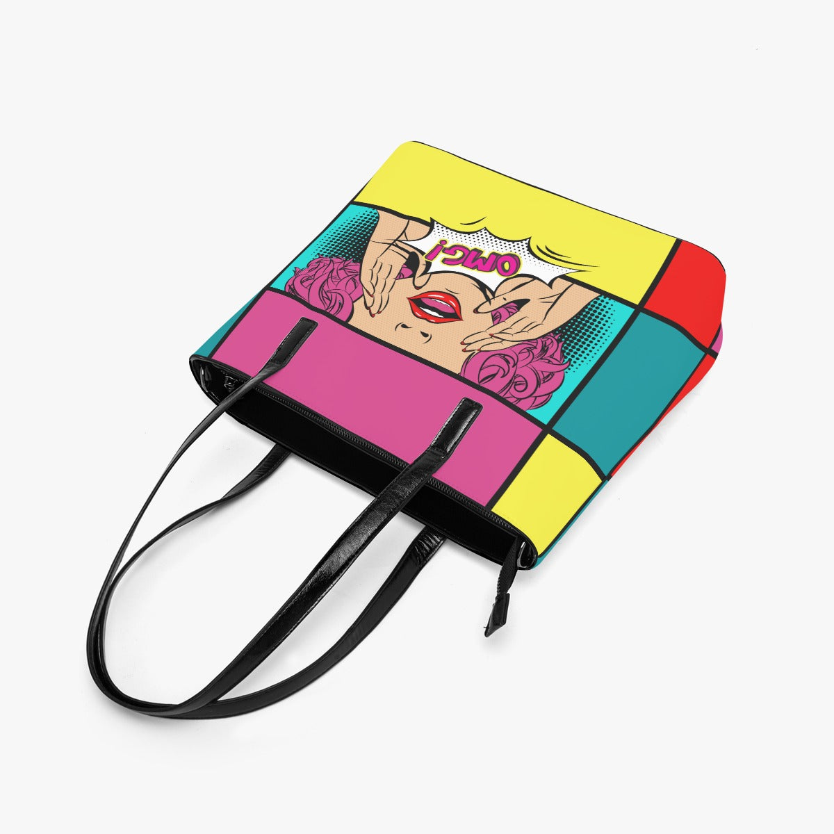 Tote Bag with shoulder straps and Pop Art Pattern Print