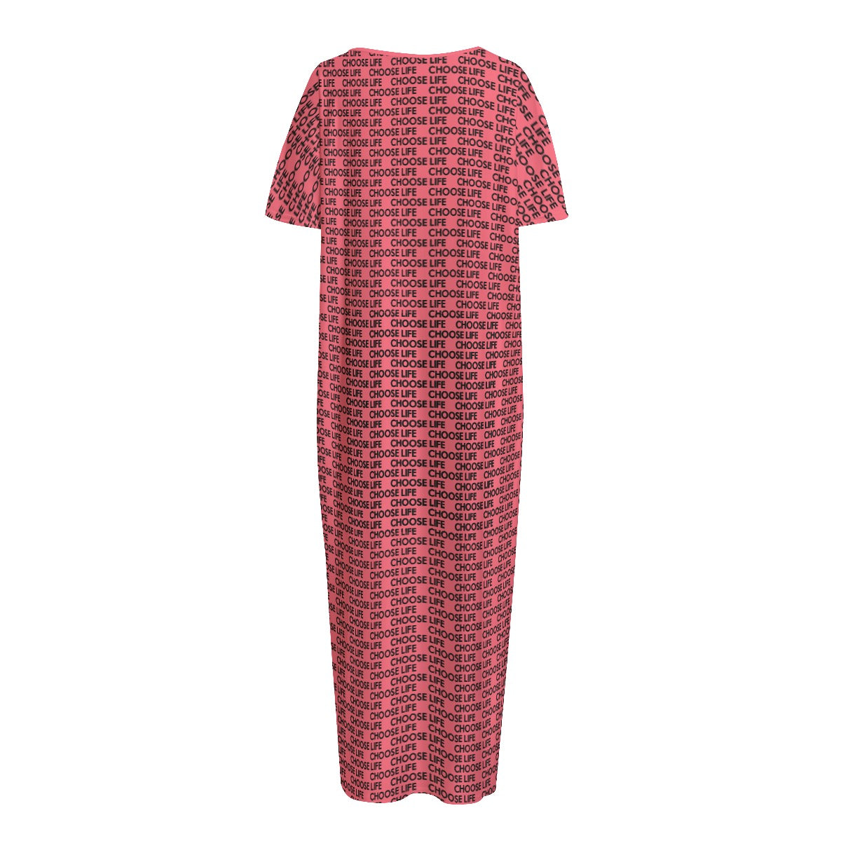Women's Night Long Dress With Pocket - Choose Life print