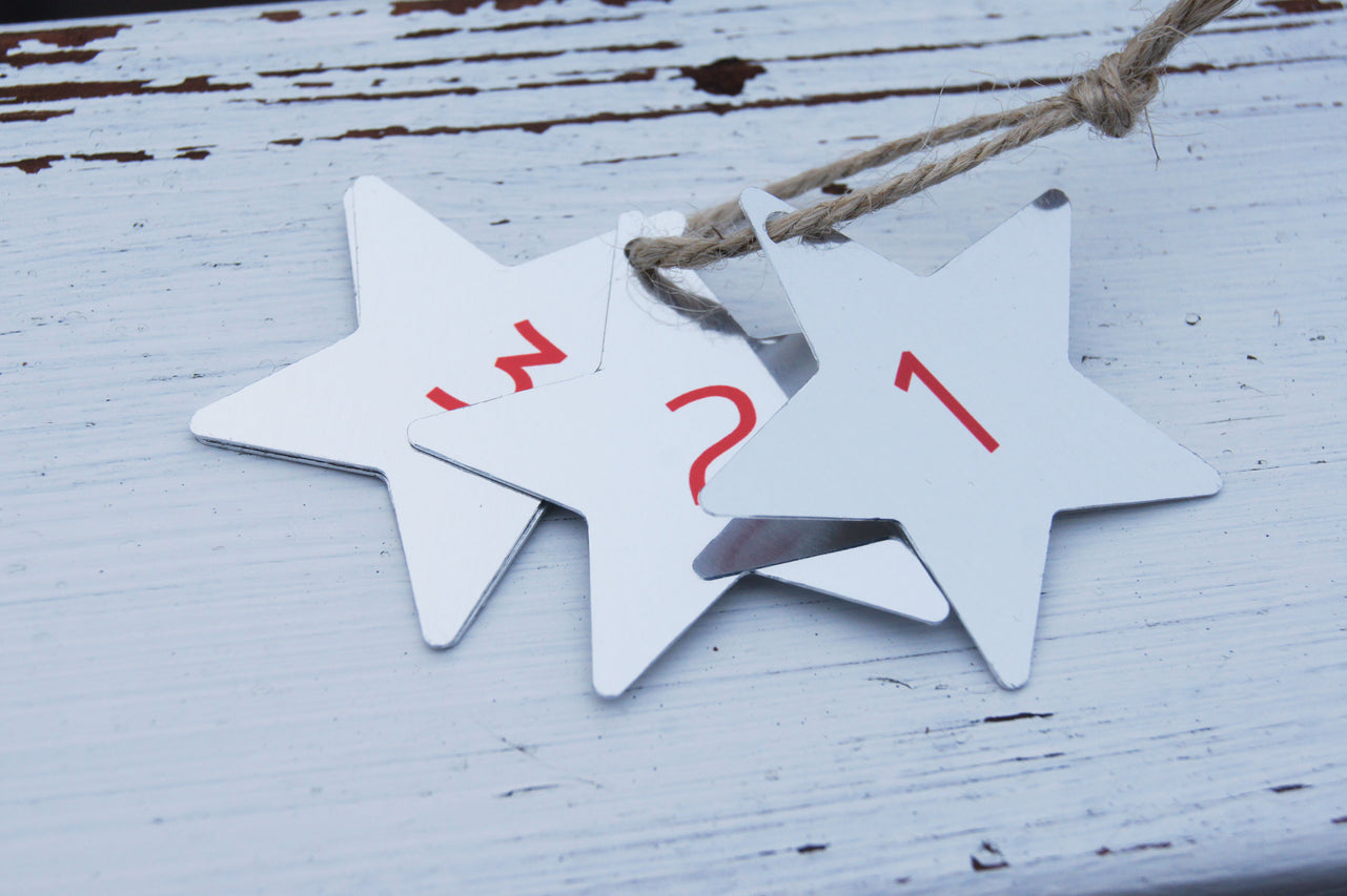Ornament til adventsdekorationen i aluminium - bykrums.dk -