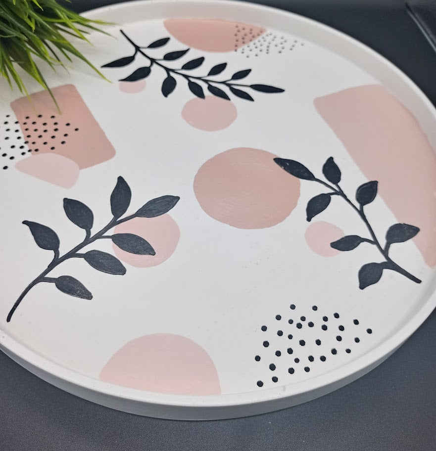 Gro dekorationsbakke - i brunrosa nuancer - bykrums.dk