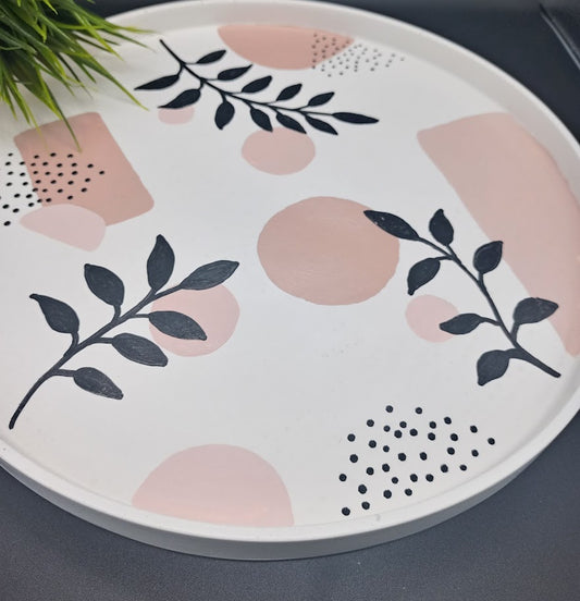 Gro dekorationsbakke - i brunrosa nuancer - bykrums.dk