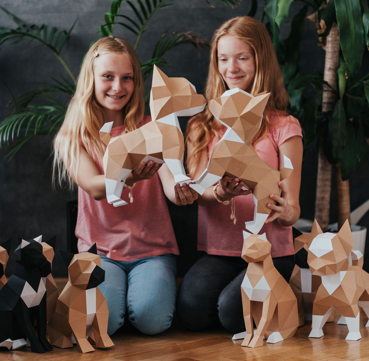 Hundehvalp -  lav det selv papir - Dekorations pusle - bykrums.dk