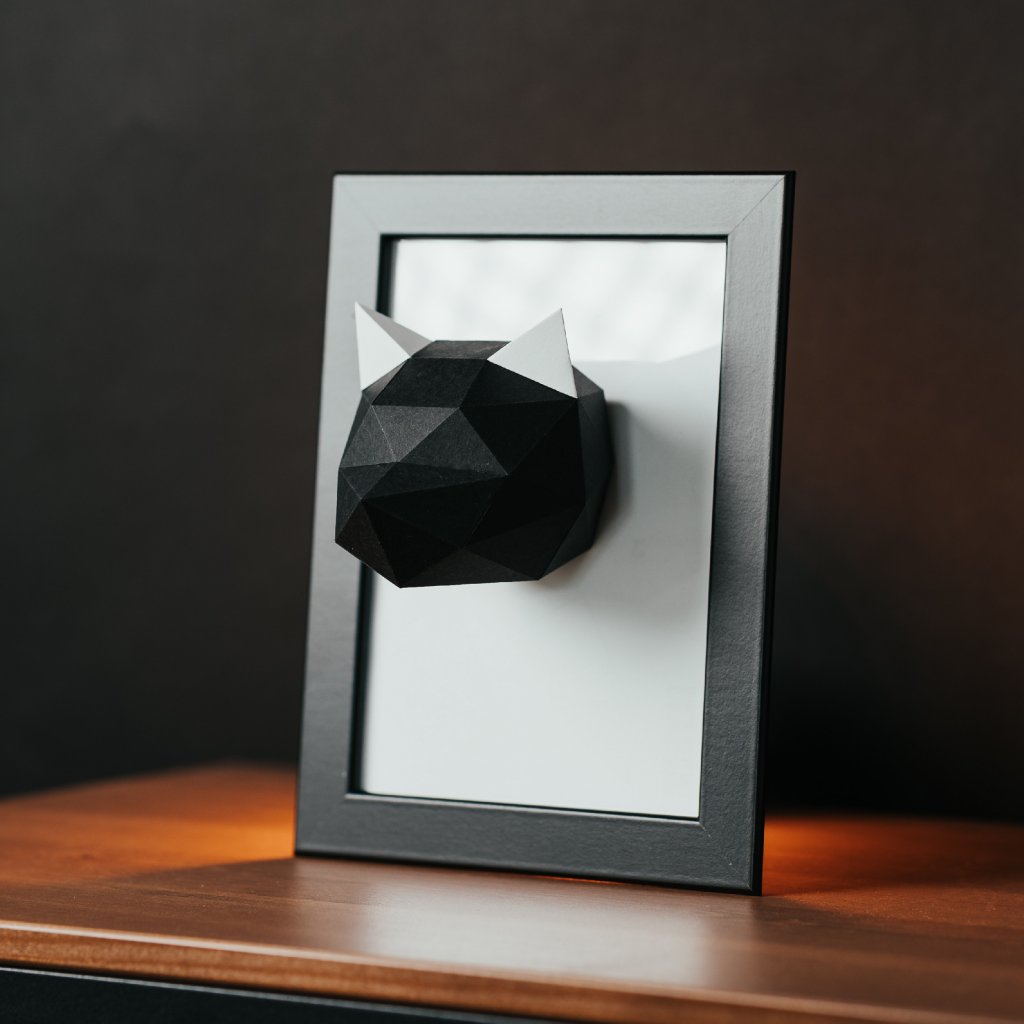 Kat MINI -  lav det selv papir - Dekorations pusle - bykrums.dk