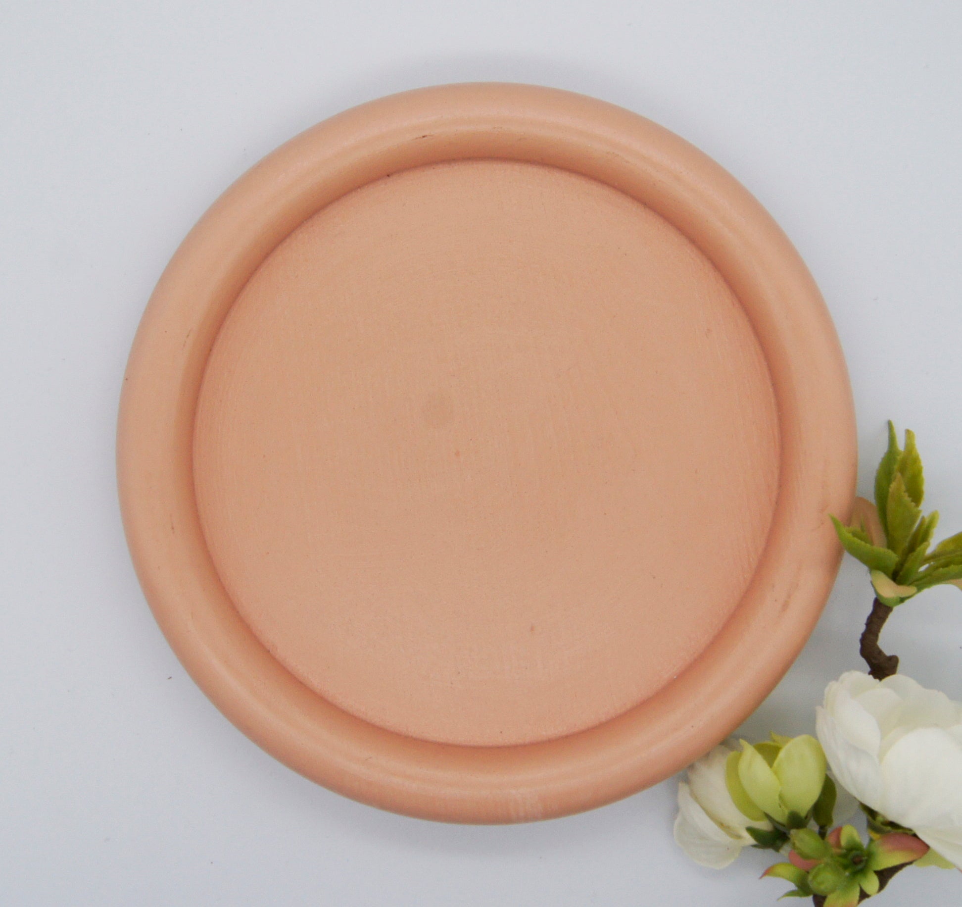 Ler farve dekorationsbakke -  Rund 16 cm - bykrums.dk