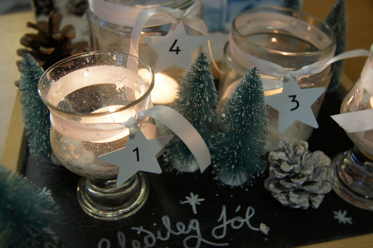 Ornament til adventsdekorationen i aluminium - bykrums.dk