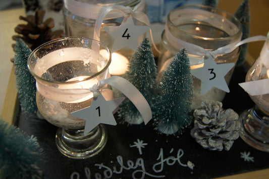 Ornament til adventsdekorationen i aluminium - bykrums.dk