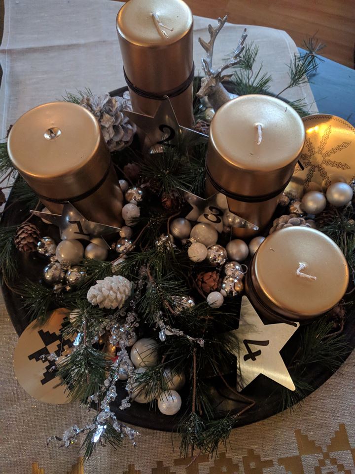 Ornament til adventsdekorationen i aluminium - bykrums.dk