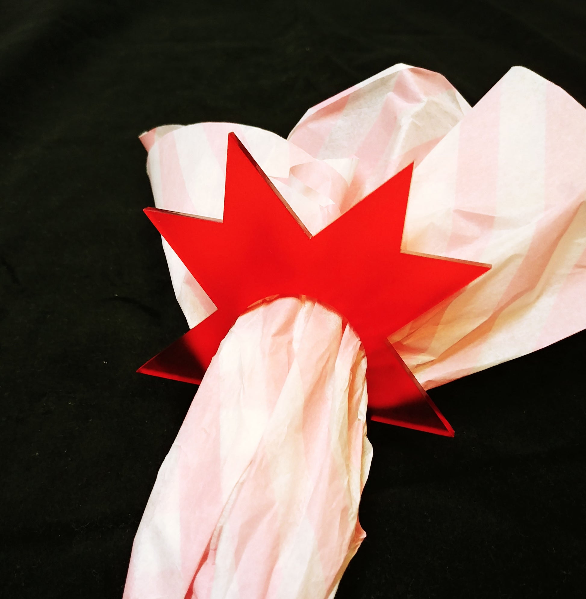 Servietringe skandinavisk julestjerne i akryl - bykrums.dk