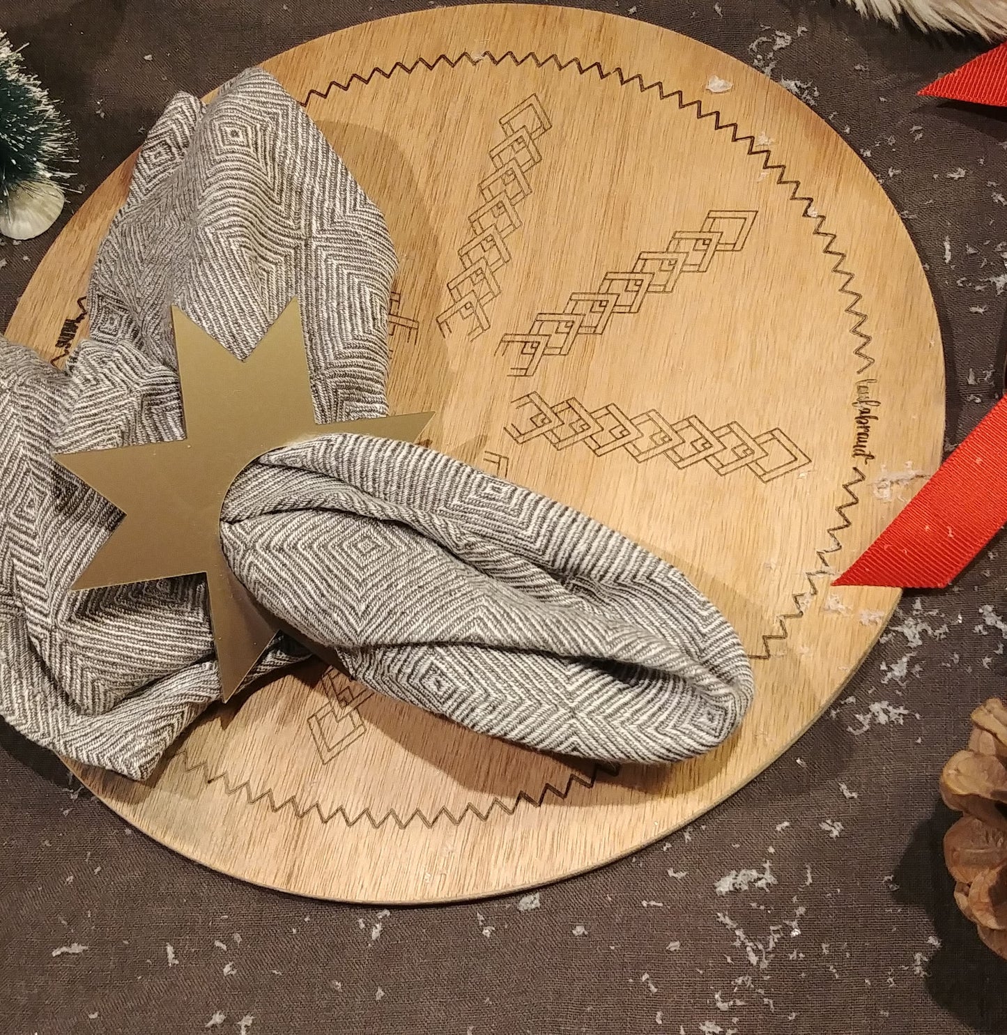 Servietringe skandinavisk julestjerne i akryl - bykrums.dk