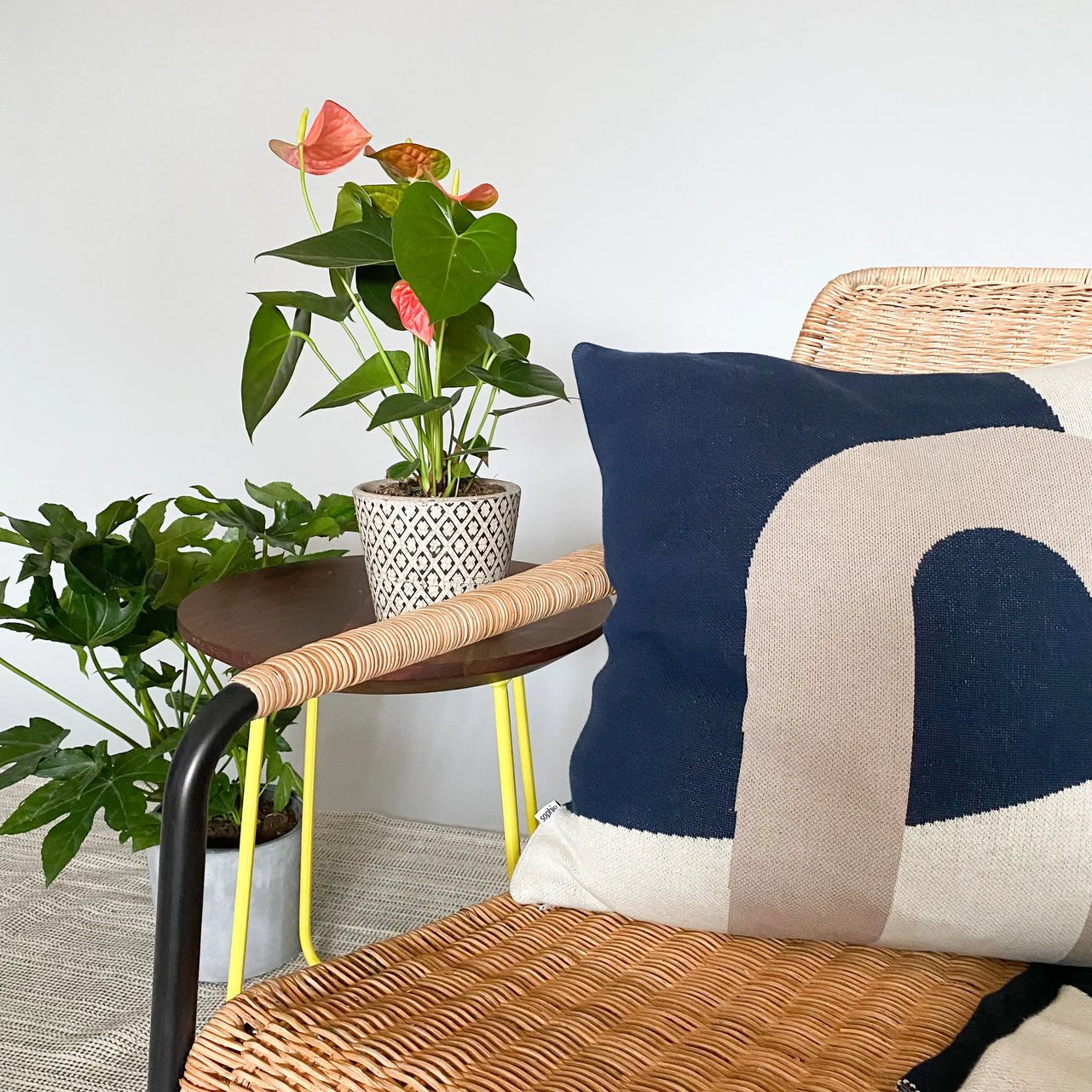 Pudebetræk i  blå, beige & off white fra Sophie Home - bykrums.dk - Hjemmet