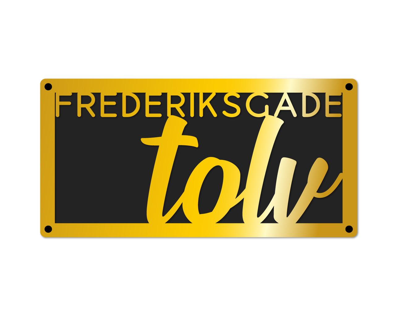 Husnummer skilt med navn og addresse - Type 1